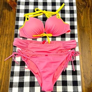 Victorias Secret swimsuit padded 34B adjustable top and 2 bottoms